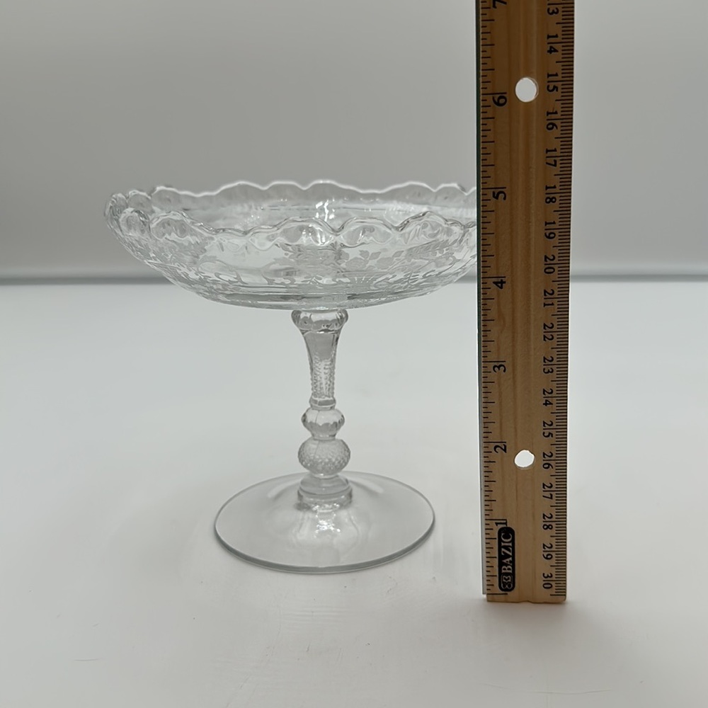 Cambridge ROSE POINT CLEAR Round Compote - Picture 13 of 16
